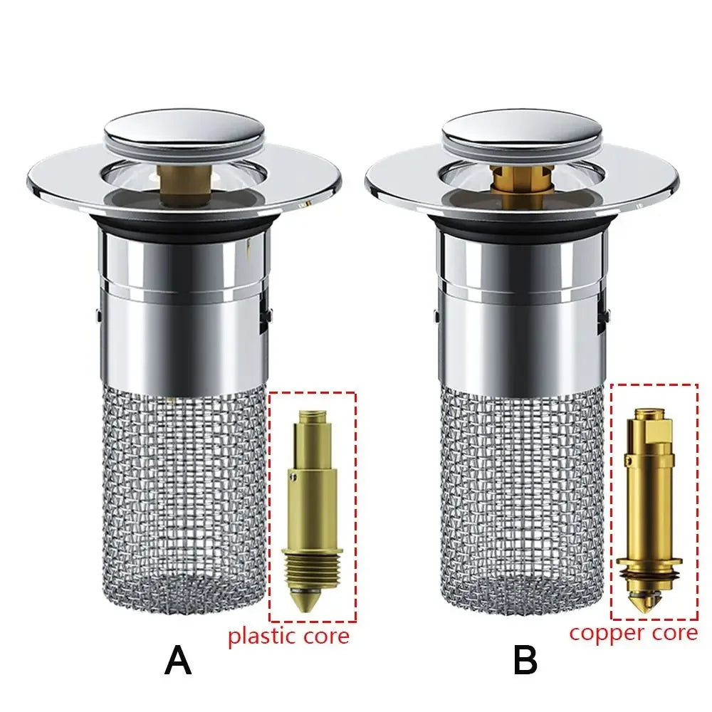 Press-Type Sink Drain Plug – Odor-Proof & Stainless Steel