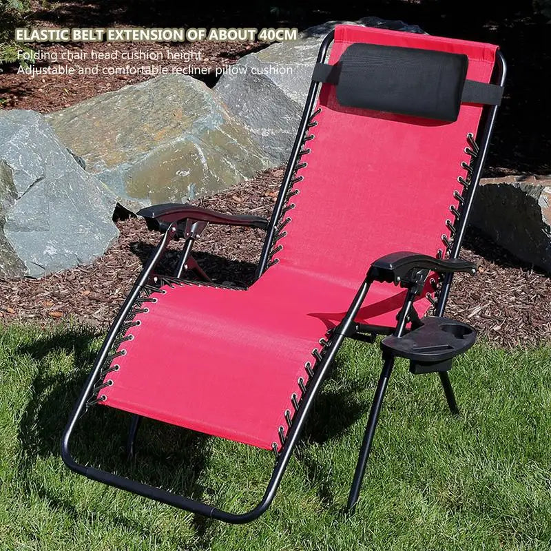 Ledge Lounger Pillow Pool Lounge Chair Pillows with Strap Universal Removable Camp Terrace Lounge Chair Lunch Break Rest Pillow Peaceful Pleasures Health and Wellness