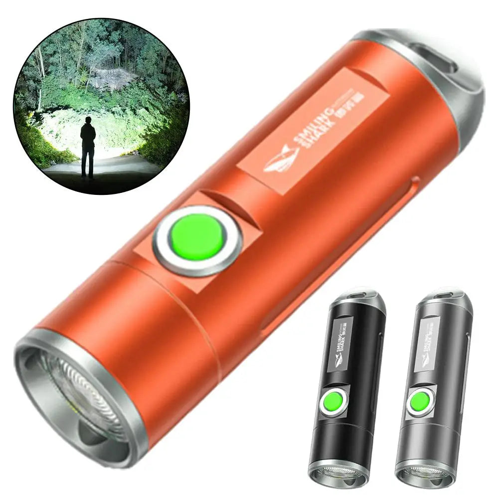 Mini Tactical LED Flashlight | 5 Modes USB Rechargeable Keychain