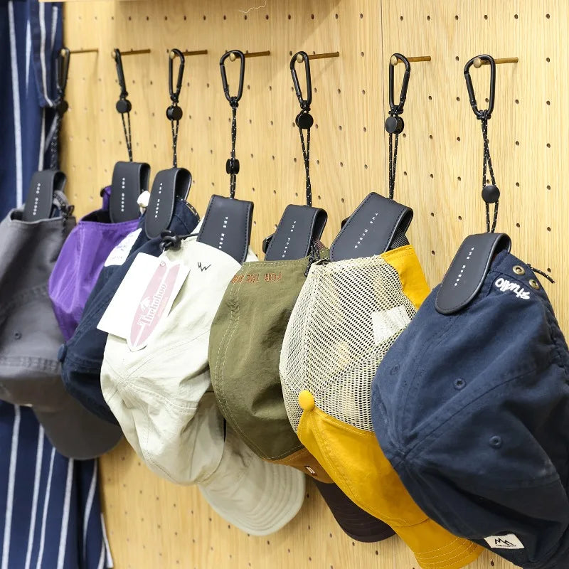 Magnetic Hat Clip Travel Hook | Portable Leather Bag Hanger