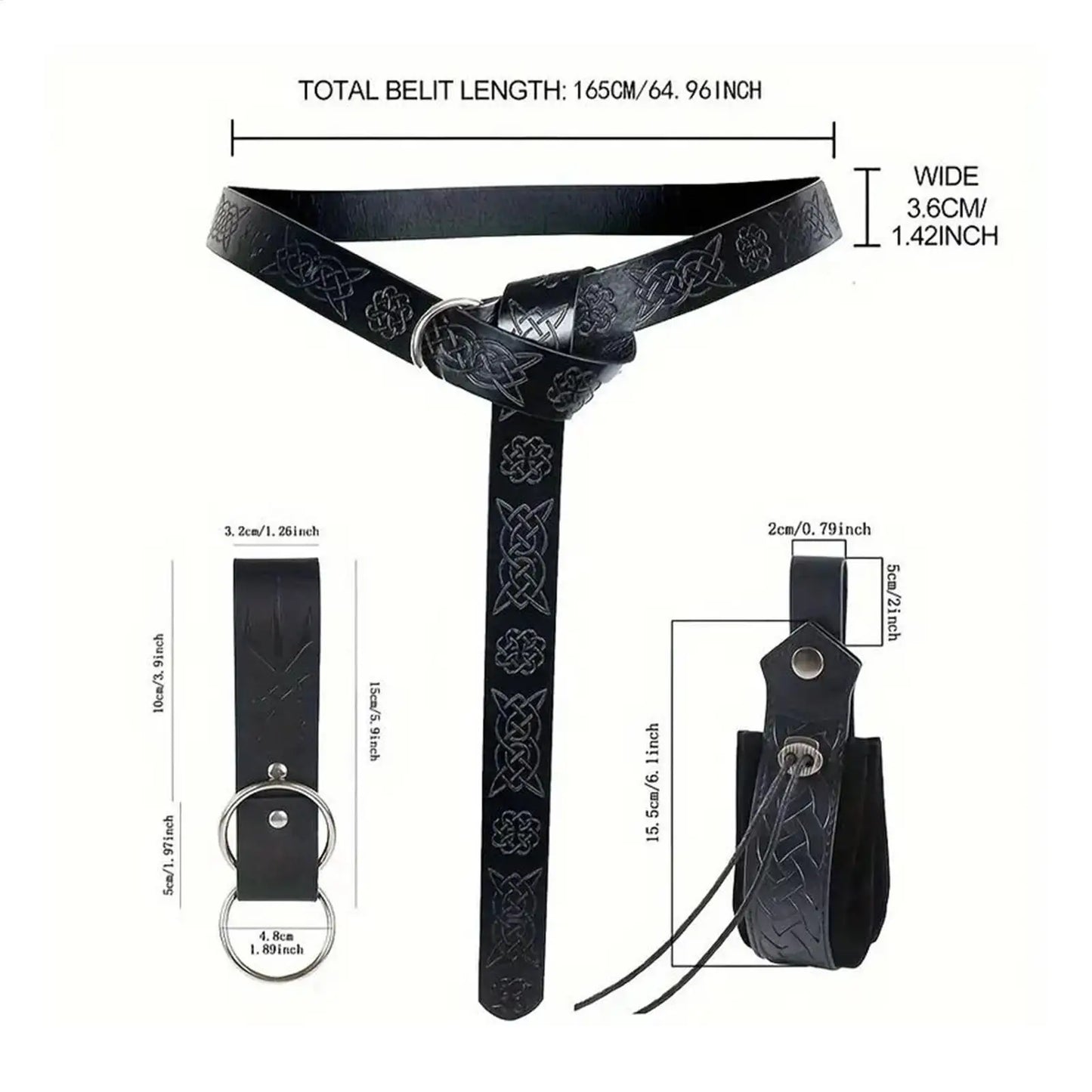 Renaissance Belt Accessories Renaissance Belt Bag Cosplay Accessories Cosplay Purse Outfit Supplies for Women Adults Convention Peaceful Pleasures Health and Wellness