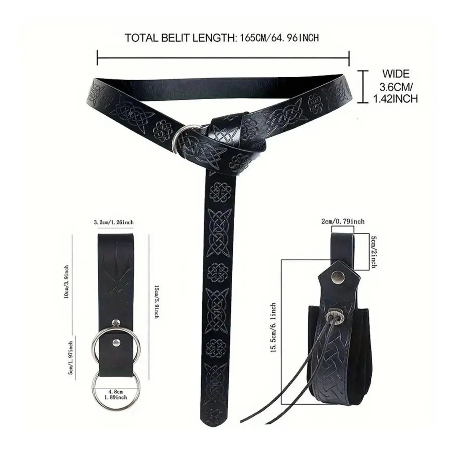 Renaissance Belt Accessories Renaissance Belt Bag Cosplay Accessories Cosplay Purse Outfit Supplies for Women Adults Convention Peaceful Pleasures Health and Wellness