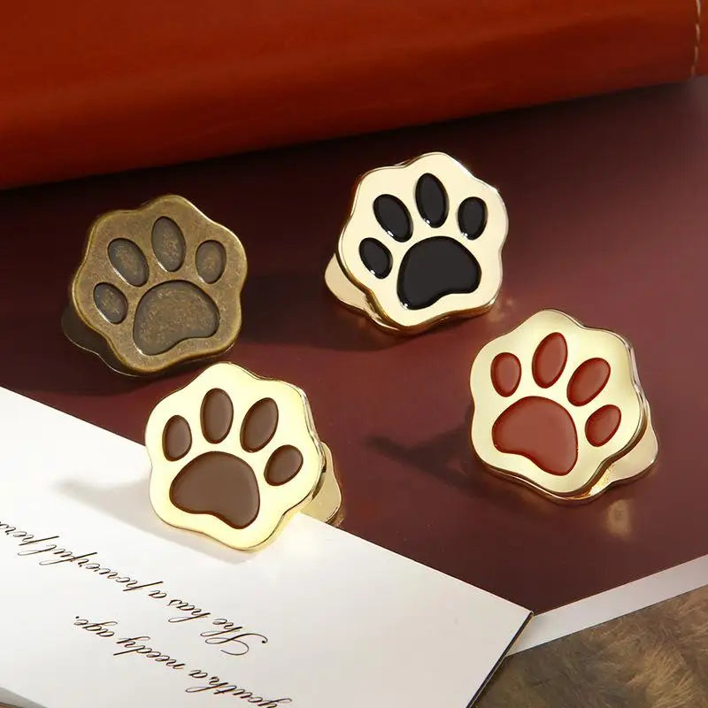 Cute Cat Paw Metal Binder Clips Student Paper File Organizer Note Photo Clip Office Desk Bill Storage Decorative Clips Peaceful Pleasures Health and Wellness