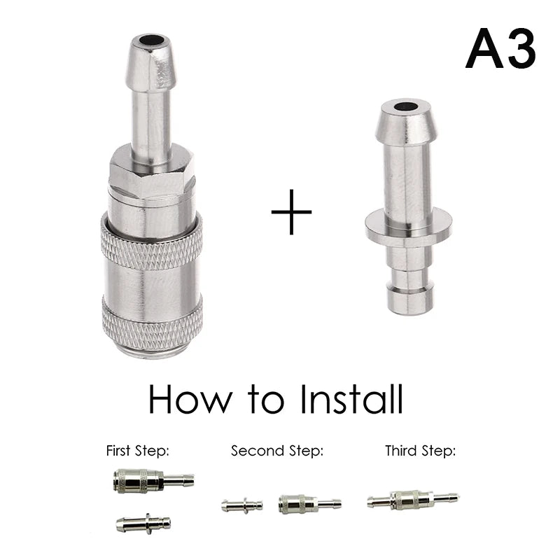 NIBP Blood Pressure Cuff Air Hose Metal Connector Adapter