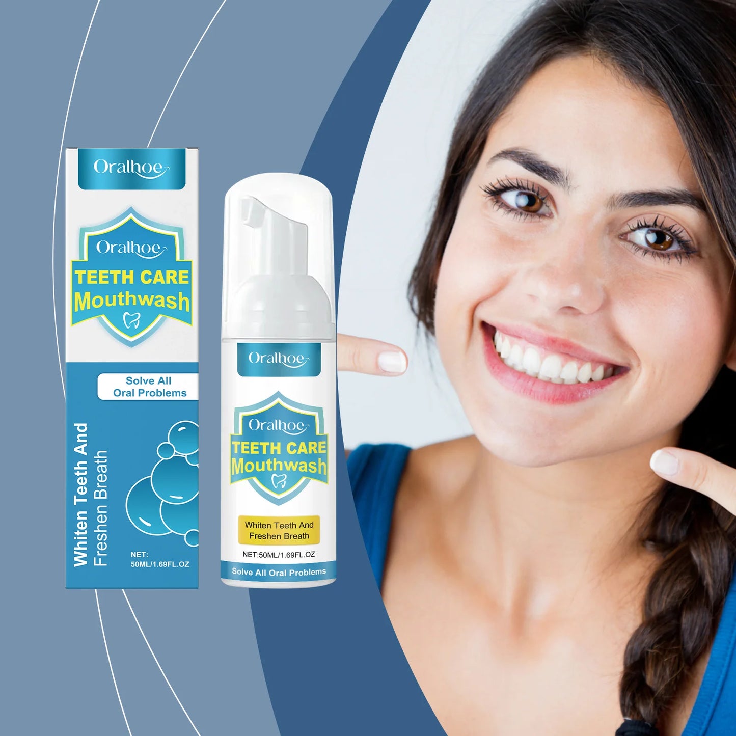 Oralhoe Teeth Whitening Foam – Mint Oral Care Mousse