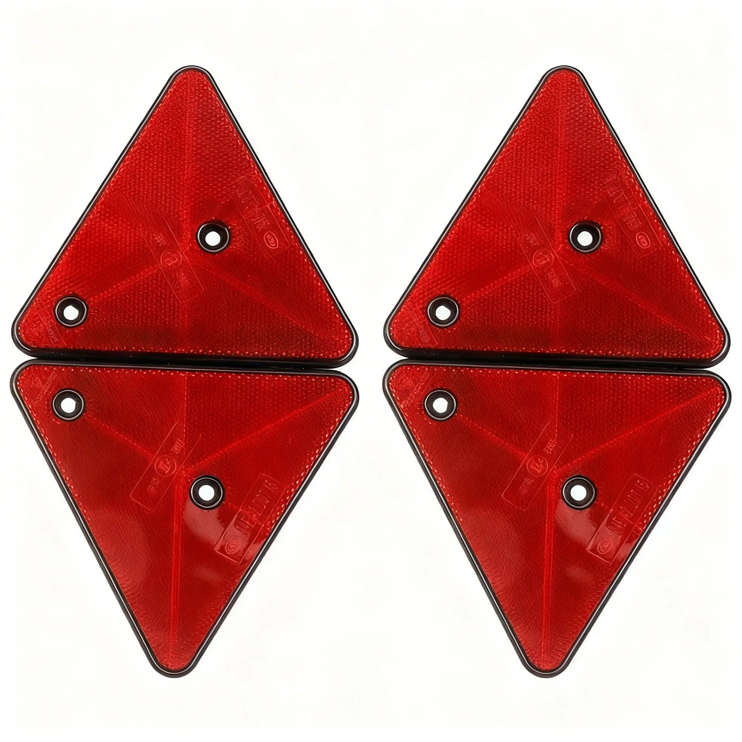 Red Triangle Rear Reflectors for Trailer, Bike & Truck | 1-4 Pcs