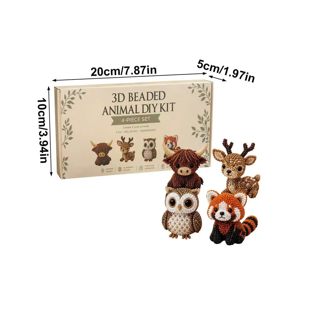 3D Bird Animal Beading Craft Kit – DIY Bead Art for Adults