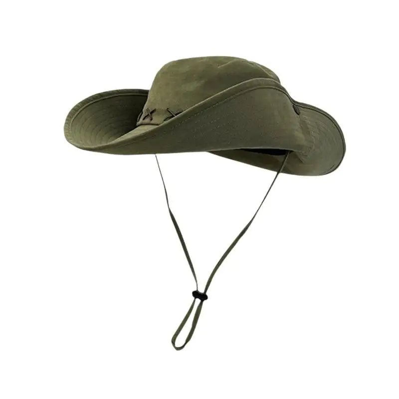 Wide Brim Western Cowboy Hat – Unisex Sun Protection Hat