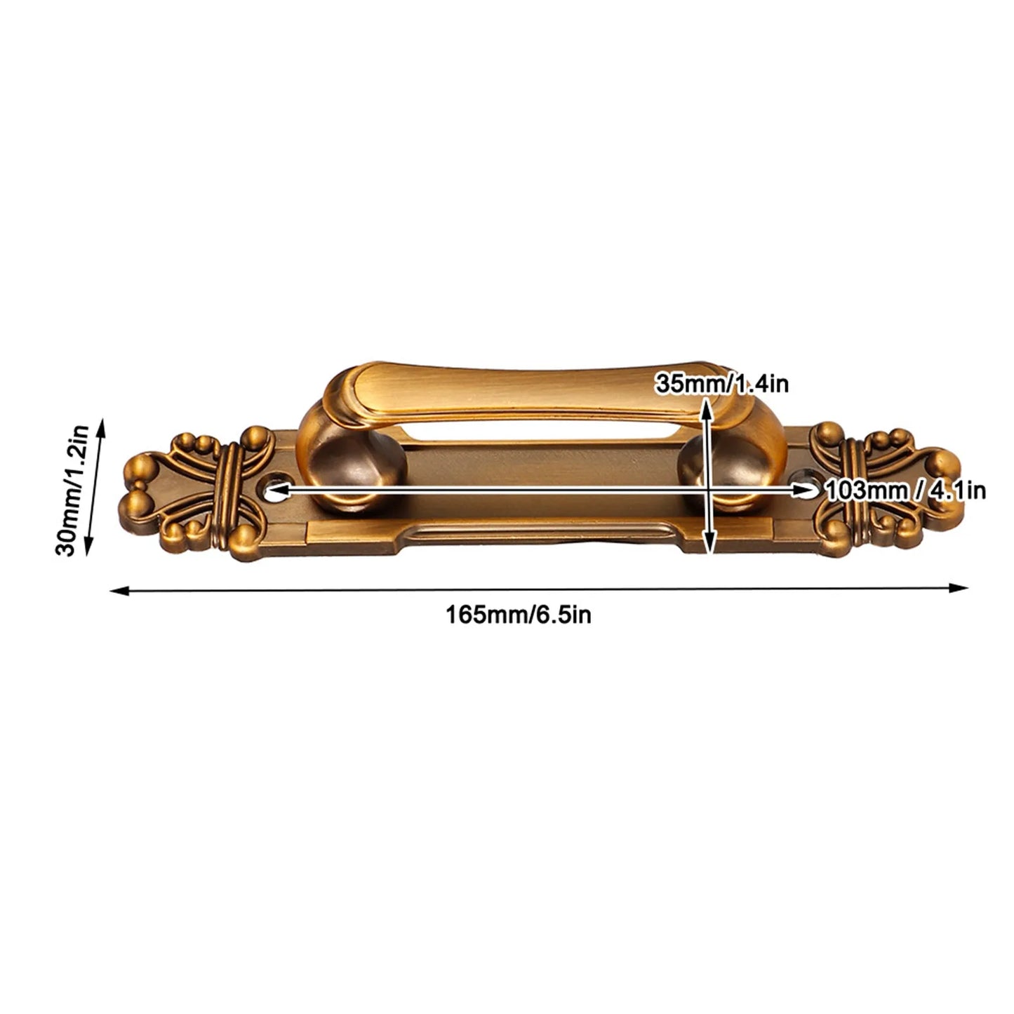 European Antique Zinc Alloy Door Pull Handle Cabinet Hardware