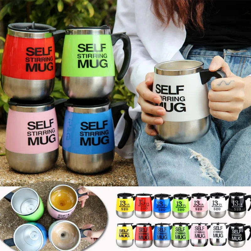 Self-Stirring Coffee Mug | 304 Stainless Steel Magnetic Cup