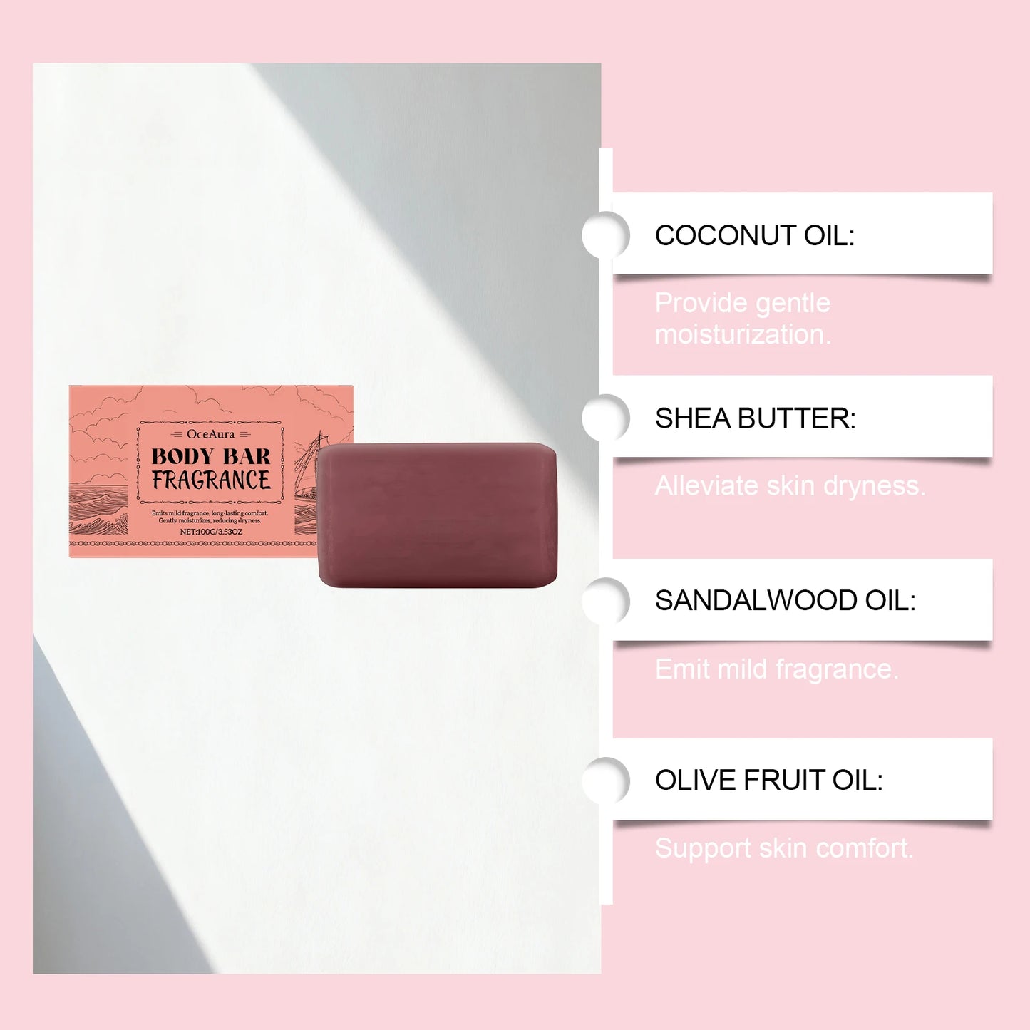 Sandalwood Handmade Bar Soap – Shea Butter & Coconut Oil