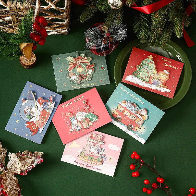 3D Pop-Up Christmas Cards Bulk 1–100 PCS | Holiday Gift Cards