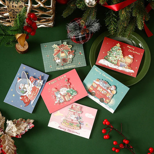 3D Pop-Up Christmas Cards Bulk 1–100 PCS | Holiday Gift Cards Pop-Up Greeting Cards Peaceful Pleasures Health and Wellness