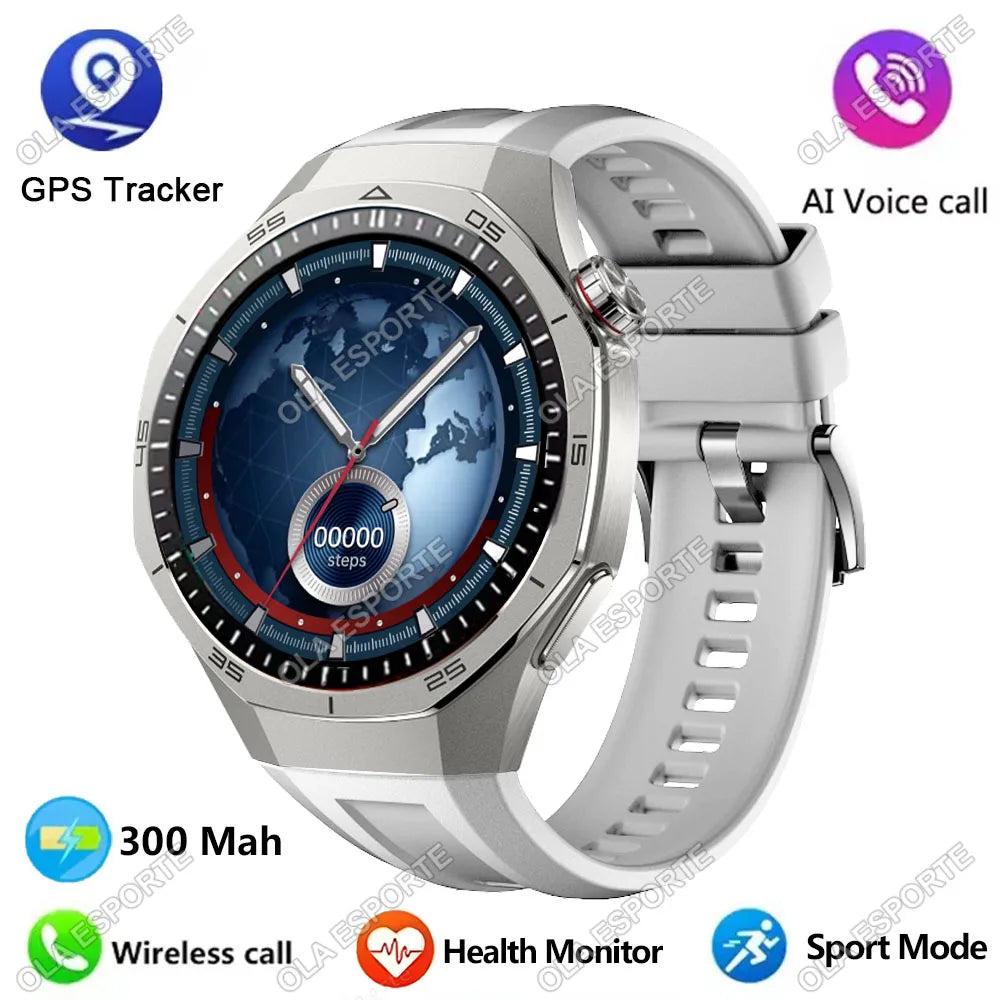 2026 New Watch 5 Pro GPS Smart Watch 1.53'' AMOLED Screen Heart Rate Monitor Sports Tracker Smartwatch Men Women For Android IOS Peaceful Pleasures Health and Wellness Silver