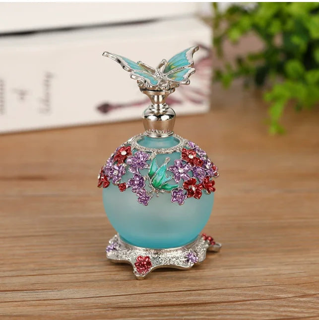 YU FENG Beautiful Butterfly Glass Perfume Bottles Bundle Peaceful Pleasures Health and Wellness modelC