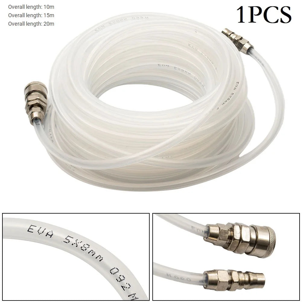 10 15 20m Pneumatic Air Hose Compressor Tube Pump Quick Connector