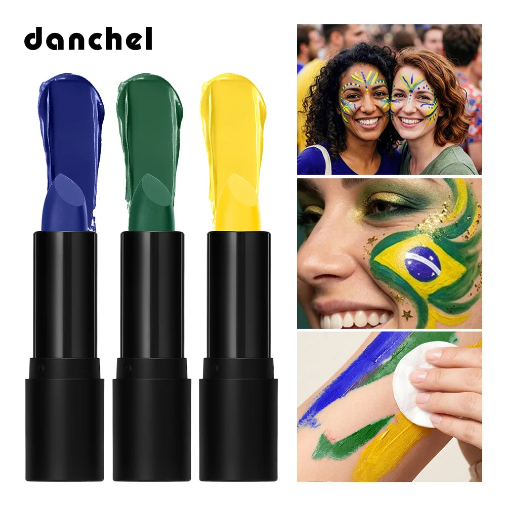 Face Paint Stick High Pigment Multi-Use Black Sticks Lip Color Body Paint Safe Non-Toxic Paint Stick for Halloween Cosplay Sport Peaceful Pleasures Health and Wellness