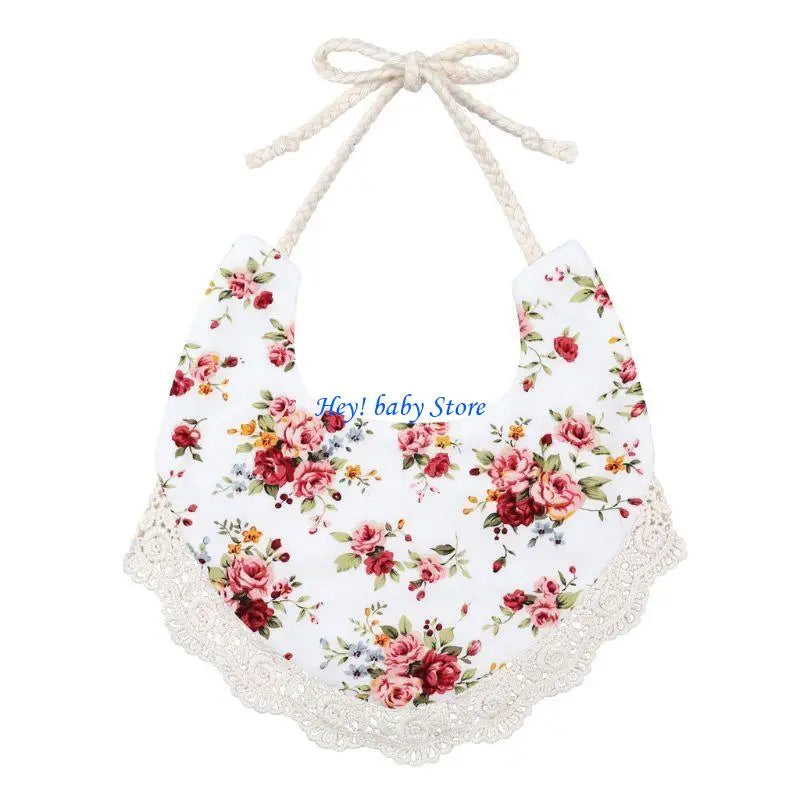 Vintage Floral Double-Sided Baby Bib | Cotton, 0–1Y