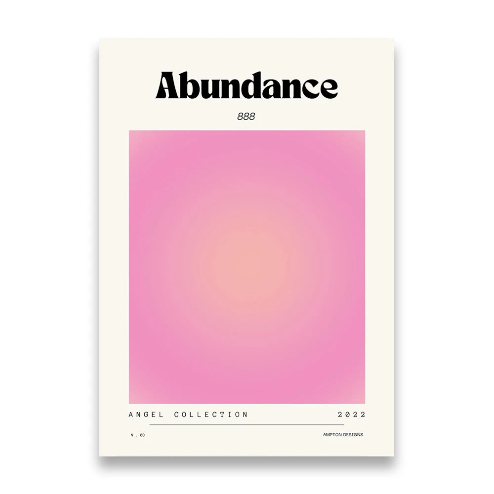 Pink Aura Spiritual Affirmation Canvas Wall Art | Nordic Print