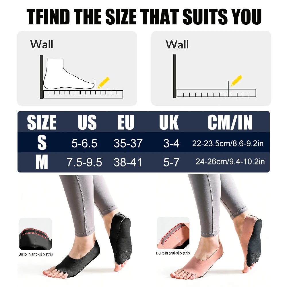 Women's Toeless Non-Slip Yoga Socks | Pilates, Ballet & Dance Non-Slip Yoga Socks Peaceful Pleasures Health and Wellness