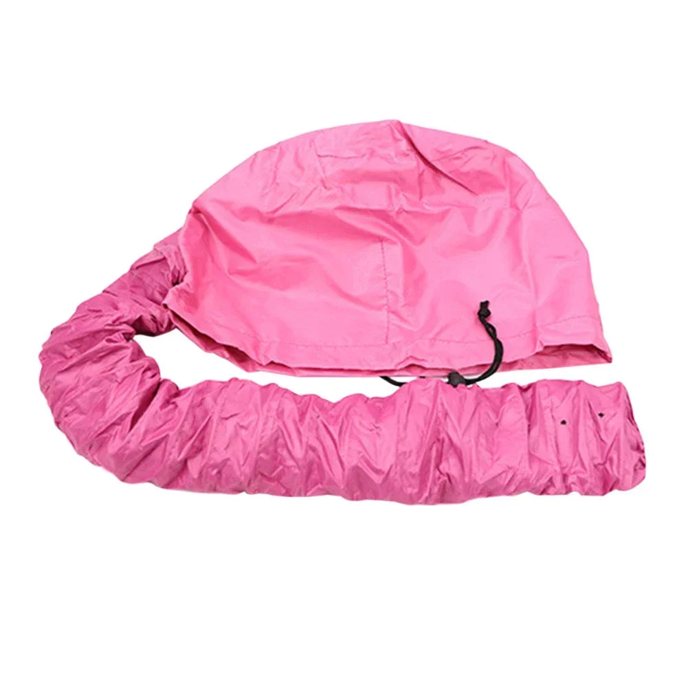 2pcs Portable Adjustable Soft Hair Drying Cap Bonnet Hood Hat for Women, Home & Hairdressing Salon Supply, Peaceful Pleasures Health and Wellness Rose Red