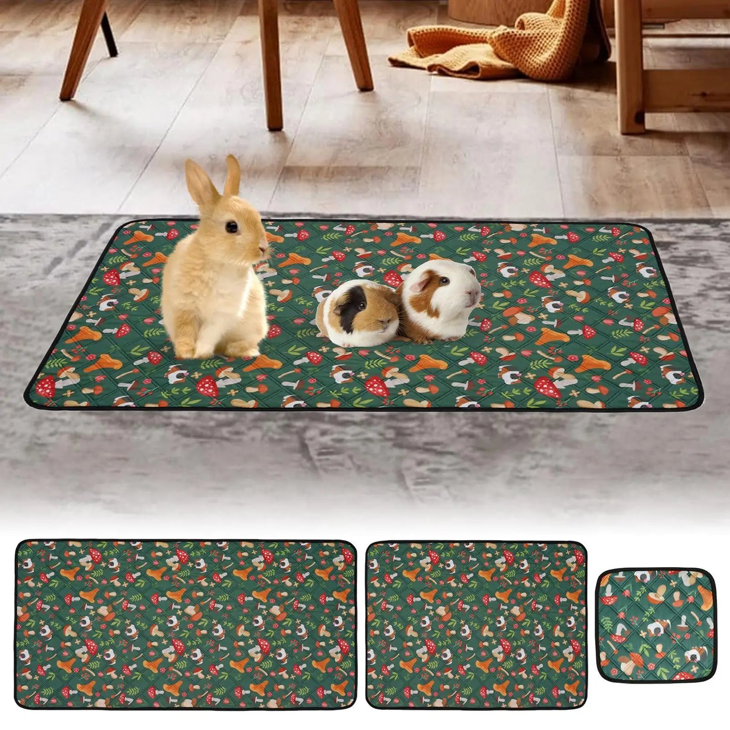 Washable Bunny Floor Mat | Reusable Small Animal Urine Pad