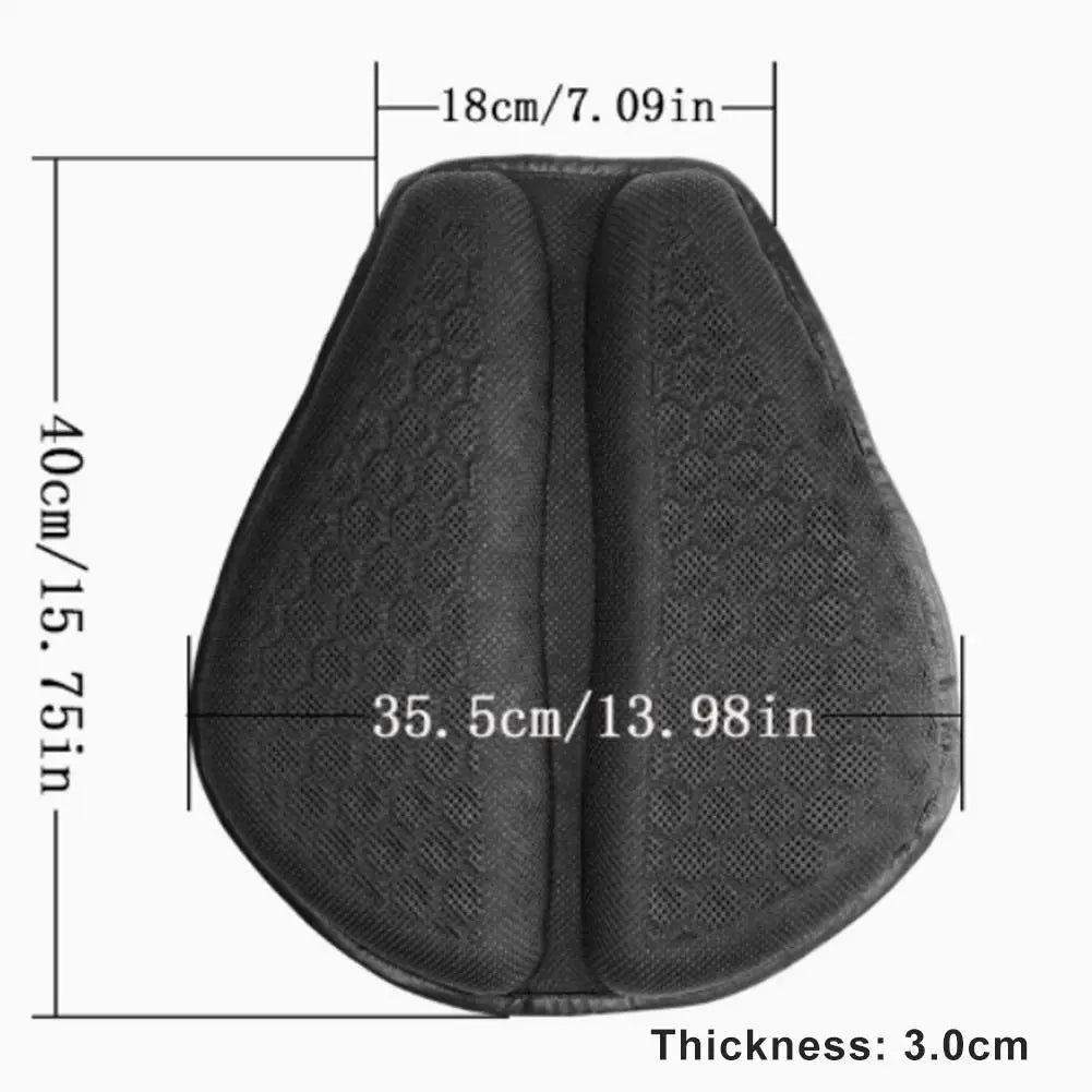 Universal Motorcycle Gel Seat Pad – 3D Honeycomb Cooling Cushion Motorcycle Seat Cushion Oasis Select