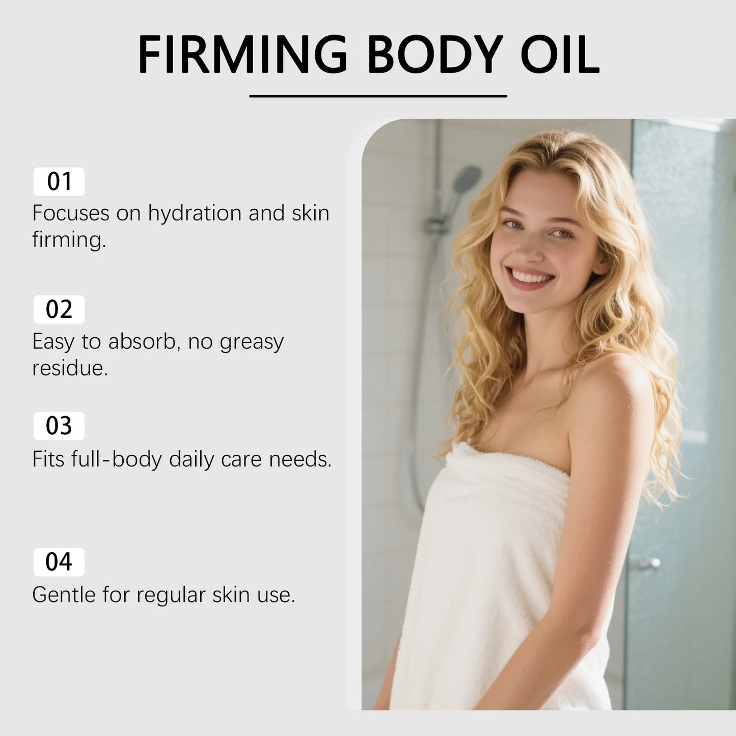 Jojoba Seed Body Firming Oil Lift Firm Skin Smooth Dry Lines Moisturize Improve Elasticity Tighten Loose Skin Body Tighten Oil Peaceful Pleasures Health and Wellness