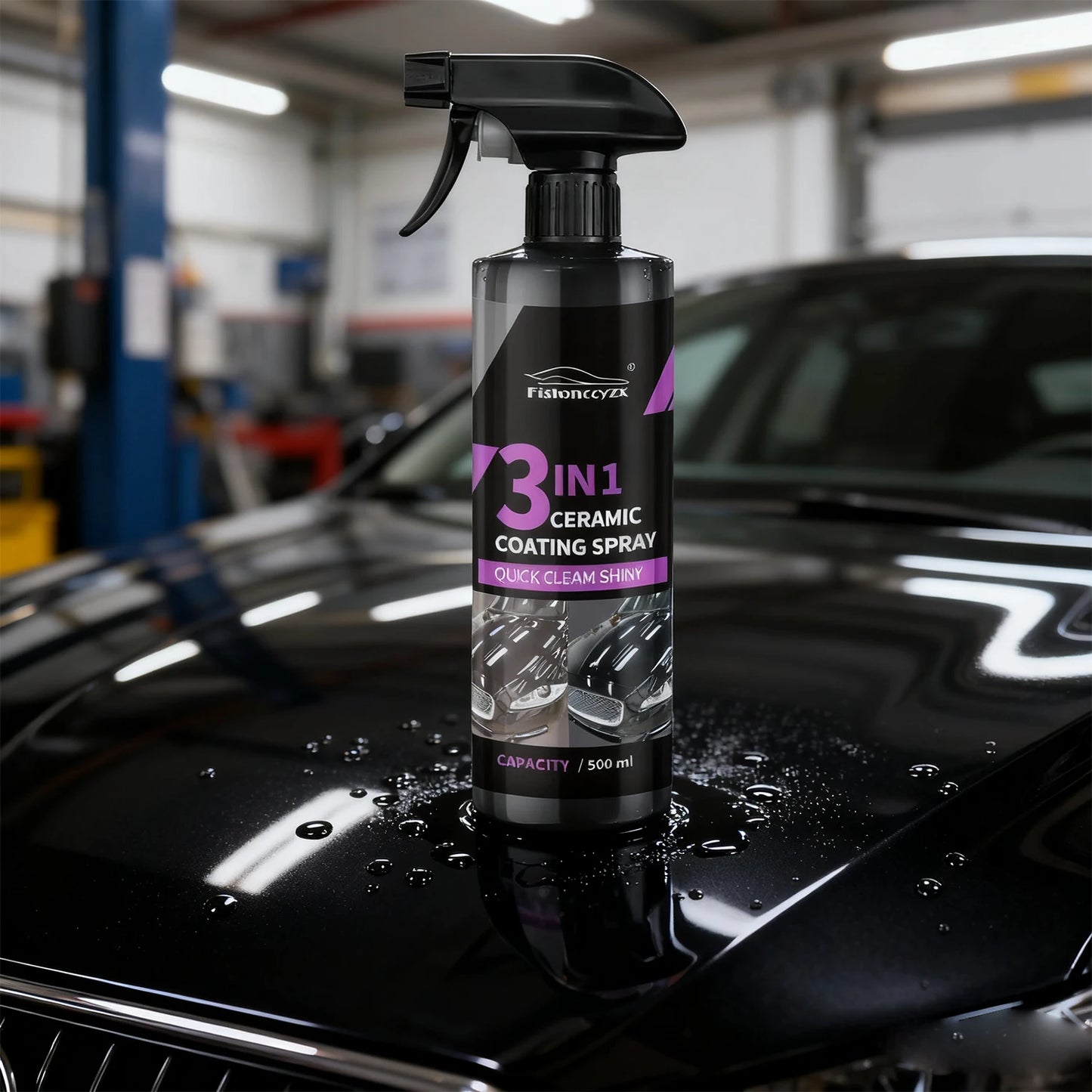 3 in 1 Car Ceramic Liquid Coating Spray Nano Crystal Hydrophobic Layer Polishing Agent High Gloss Paint Protection Wax Car Care Peaceful Pleasures Health and Wellness