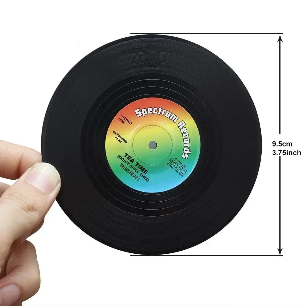 Vinyl Record Coasters Set of 6 – Retro Music Gift & Décor