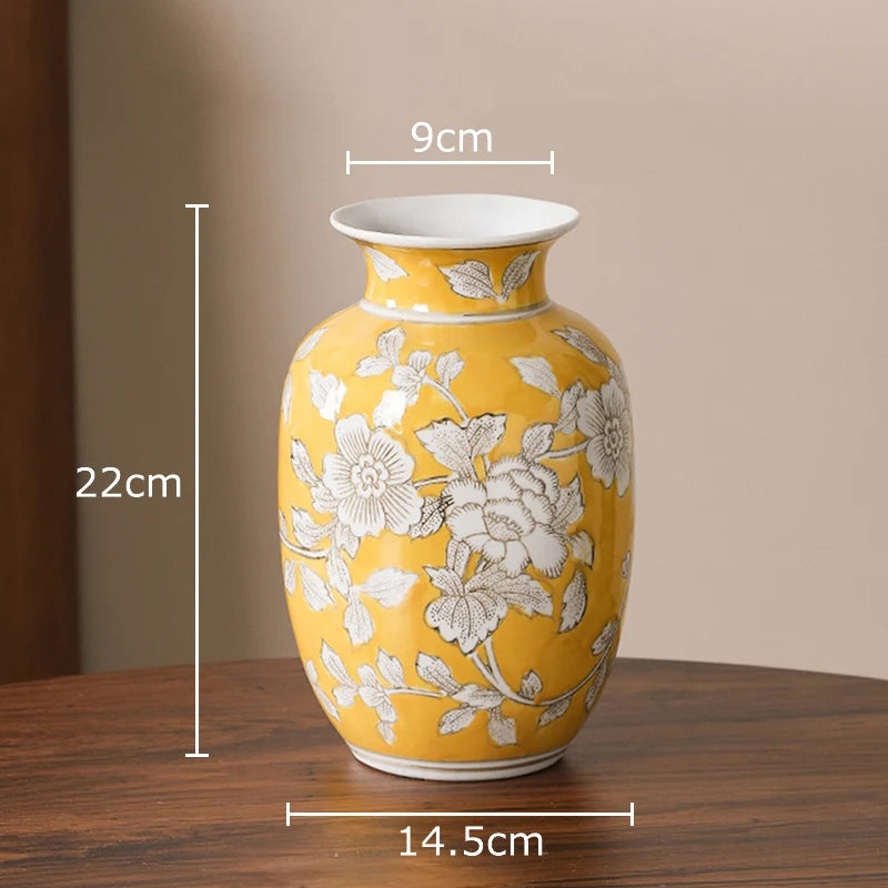 Blue & White Porcelain Vase | Tabletop Flower Décor