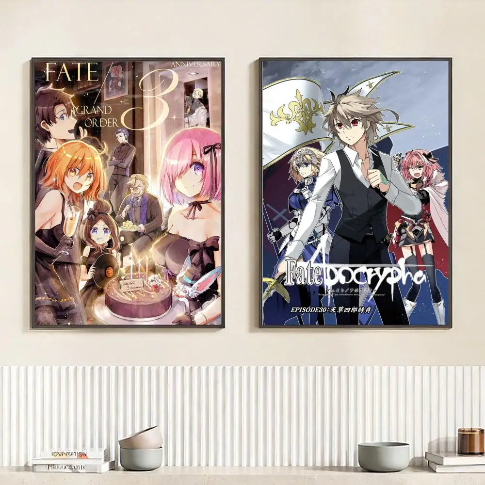 Anime Fate HD Self-Adhesive Waterproof Wall Poster | Home Decor Anime Wall Poster Peaceful Pleasures Health and Wellness