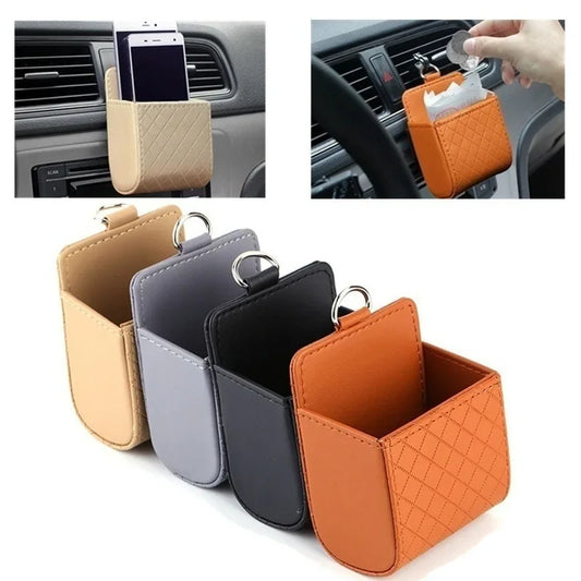 Multi Functional Car Storage Bag Universal Convenient Phone PU Peaceful Pleasures Health and Wellness