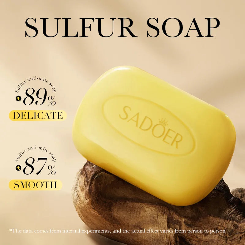 SADOER Sulfur Mite Removing Facial Soap | Face & Body Cleanser
