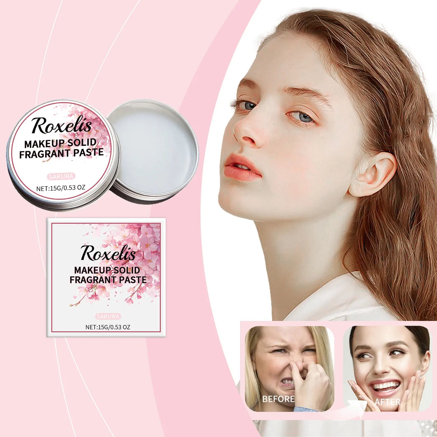 ROXELIS Sakura Solid Perfume Balm | Cherry Blossom Travel Scent