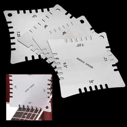 Guitar Notched Radius Gauges Measuring Fingerboard Neck Fretboard Peaceful Pleasures Health and Wellness