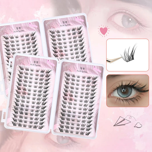 Large Capacity Manga Eyelash Book Dense False Eyelashes 8-12mm Single Cluster Fox-style Lashes Natural Volume Eyelash Extension Peaceful Pleasures Health and Wellness
