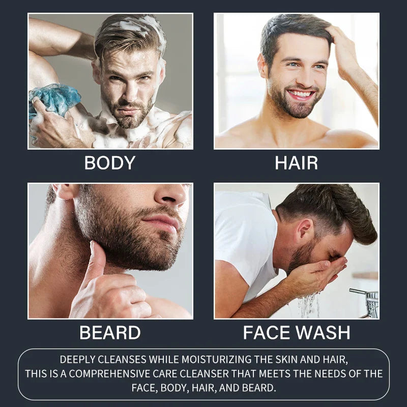Men's 4-in-1 Body, Hair, Beard & Face Wash – Hydrating