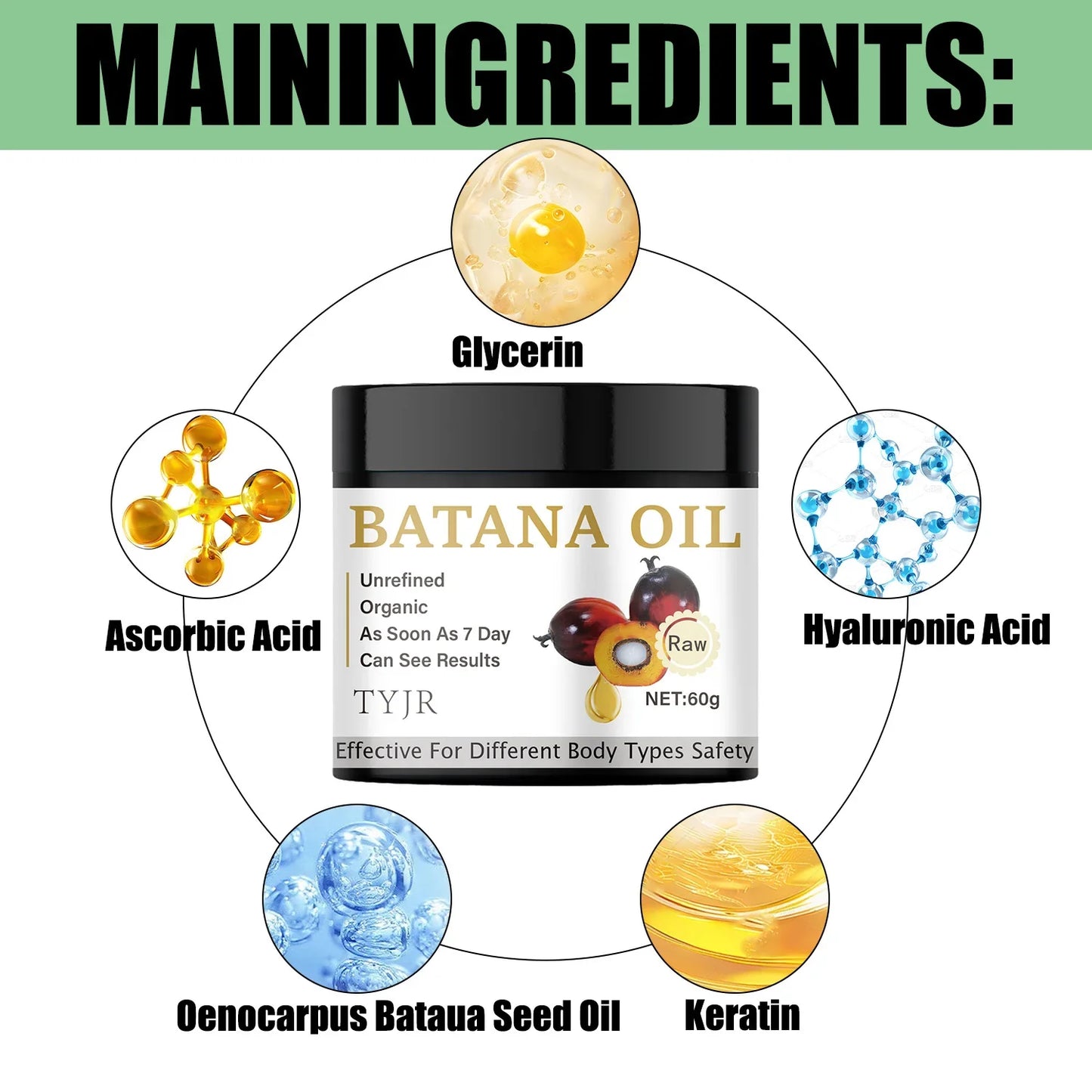 Batana Oil Hair Mask – Nourishing Smoothing Treatment 60g