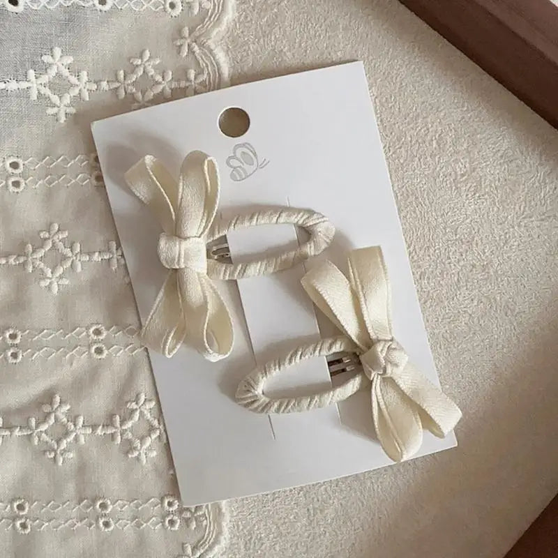 Girls Bowknot Hair Clips – Cute Toddler Hairpins (1 Pair)