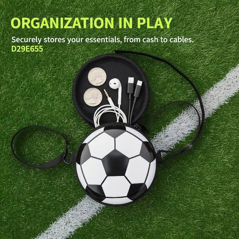 Football Shaped Tinplate Storage Box | Soccer Gift for Kids