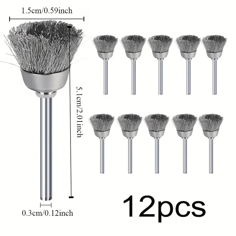 Rotating Wire Brushes Polishing Wheels Rust Removal Wireless Metal