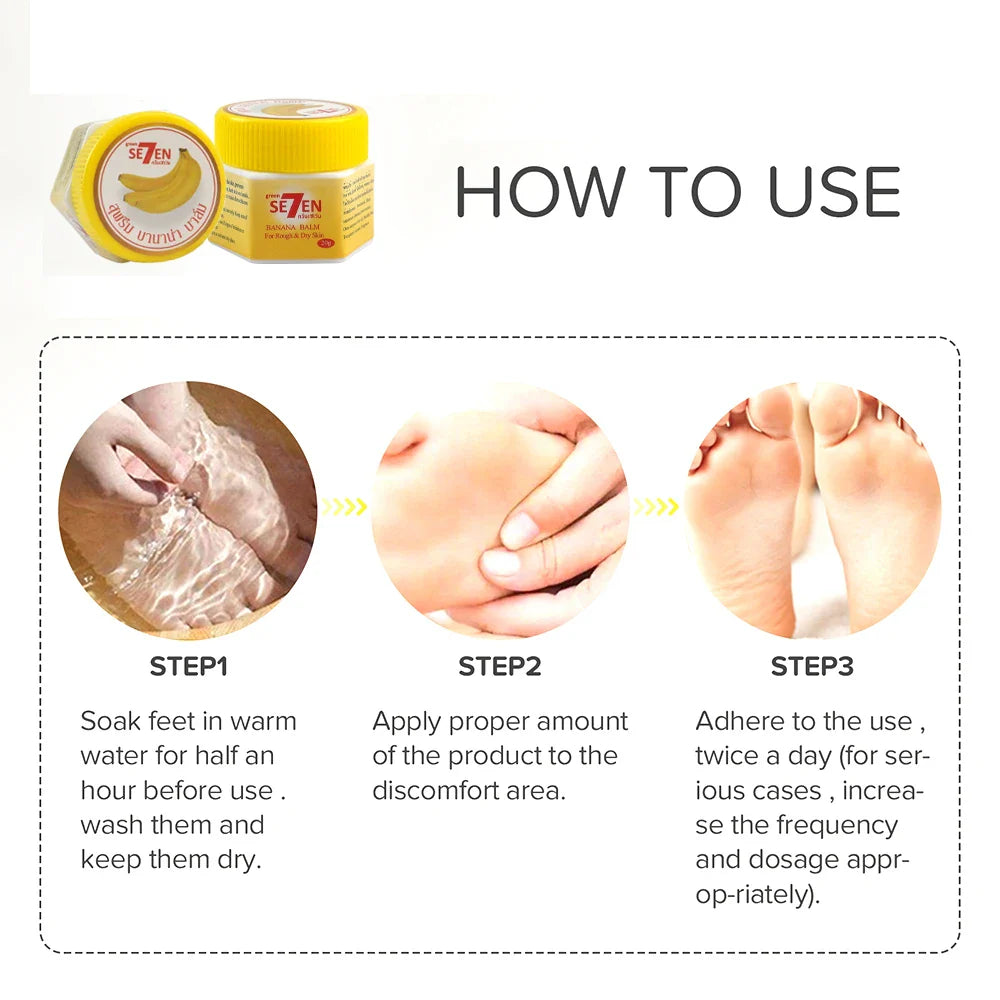 Banana Extract Foot Cream – Cracked Heel & Dry Skin Care 20g