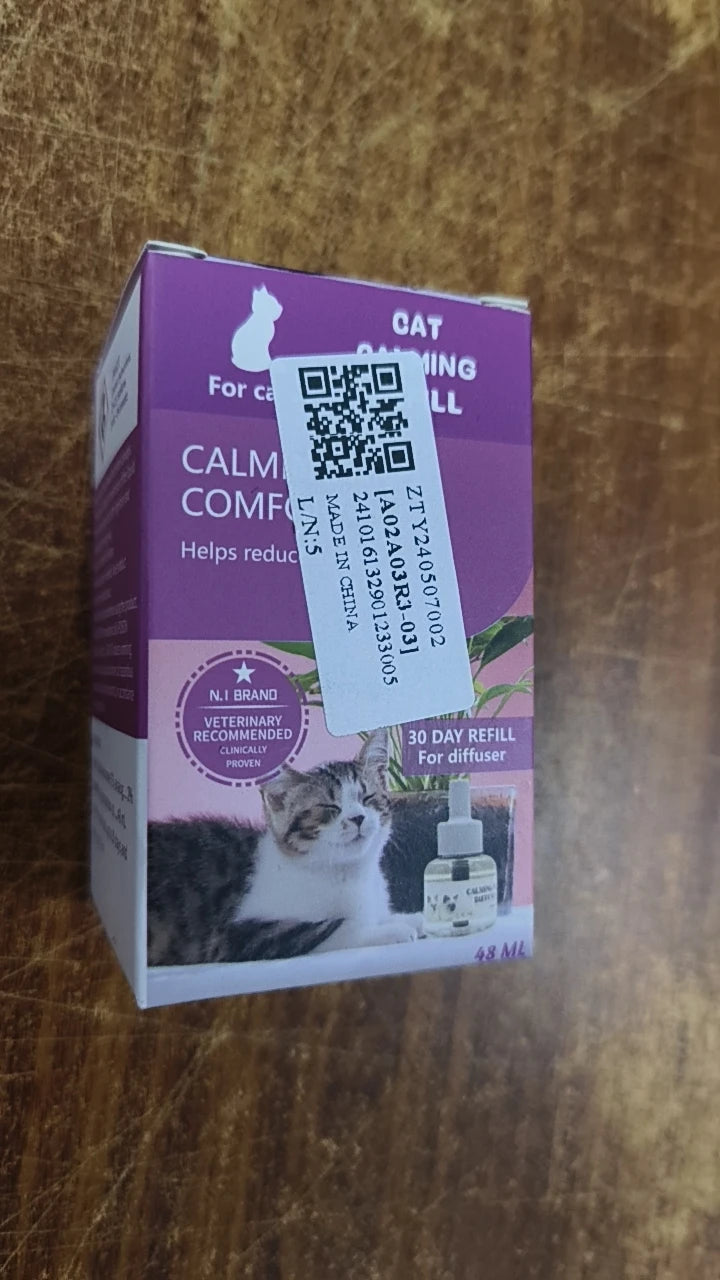 48ML Pheromone Diffuser For Cats Cat Pheromone Plug-In Relaxants Start Kit Refill Calming Spray For For Calm Relaxing Home cat Peaceful Pleasures Health and Wellness