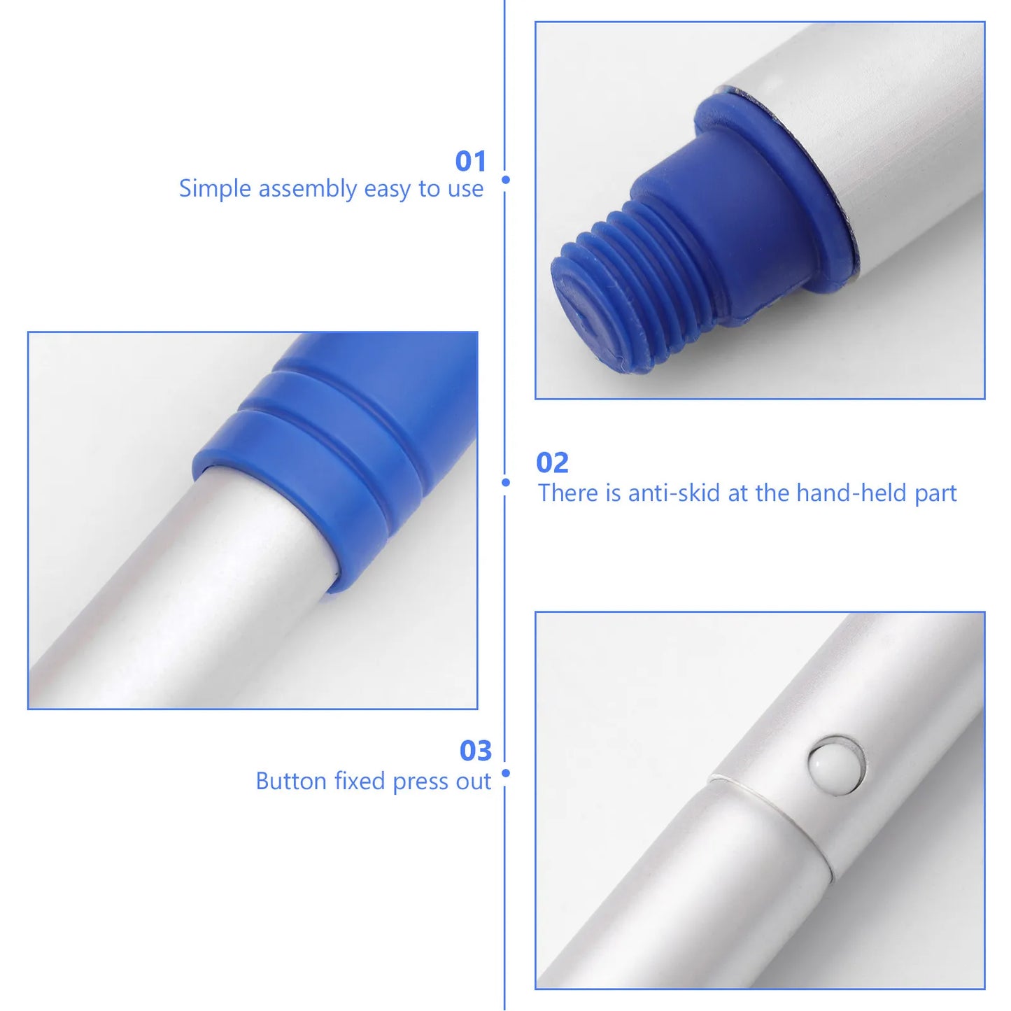 1Set Swimming Pool Cleaner Supply Stable Sturdy Vacuum Cleaner Pole Pond Vacuum Sweeper Tool for Pool Aquarium Fountain Peaceful Pleasures Health and Wellness