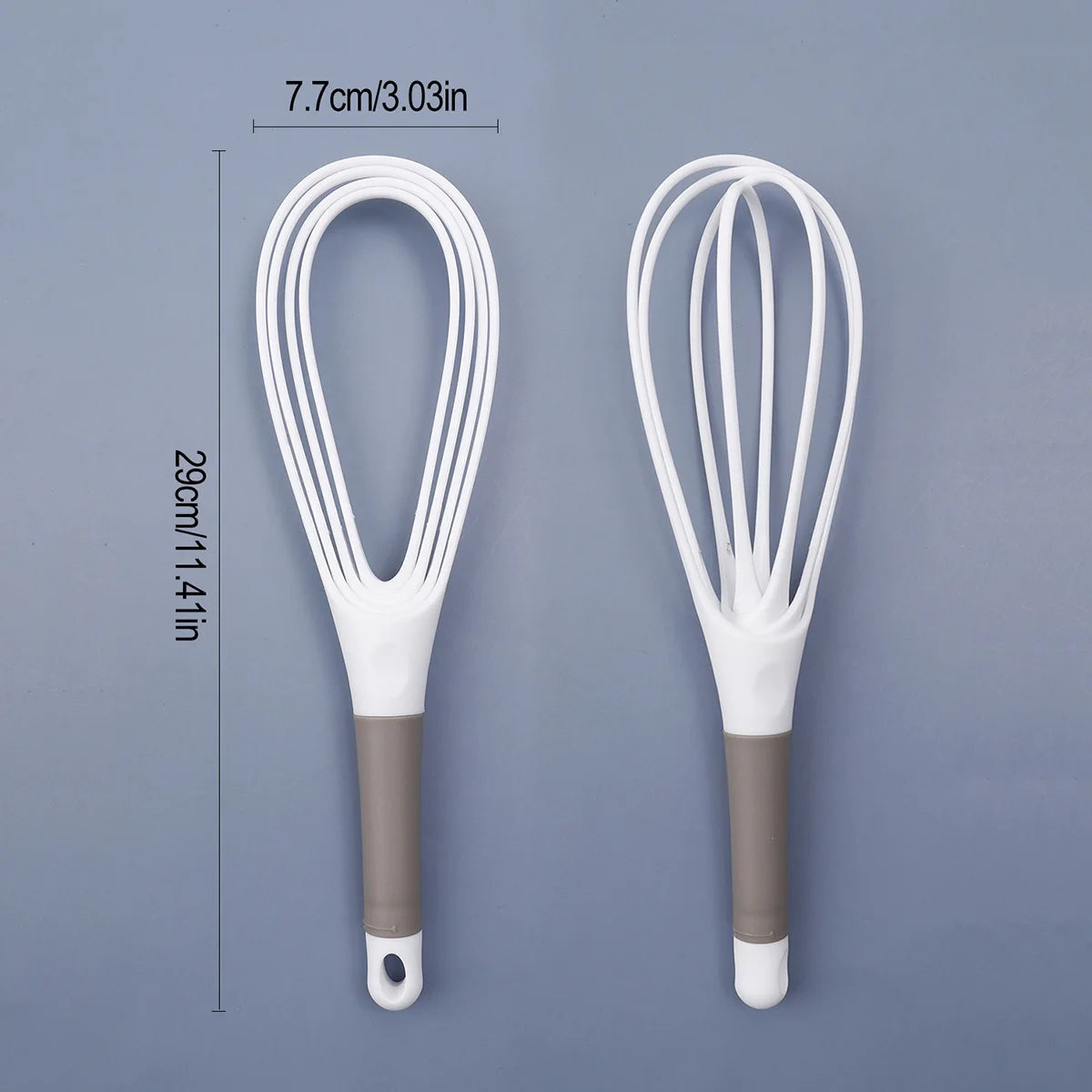 Compact Handheld Rotary Egg Whisk Ergonomic Beater with Foaming Wires for Cake Batter Mixing Cream Blending Kitchen Egg Tools li Peaceful Pleasures Health and Wellness white