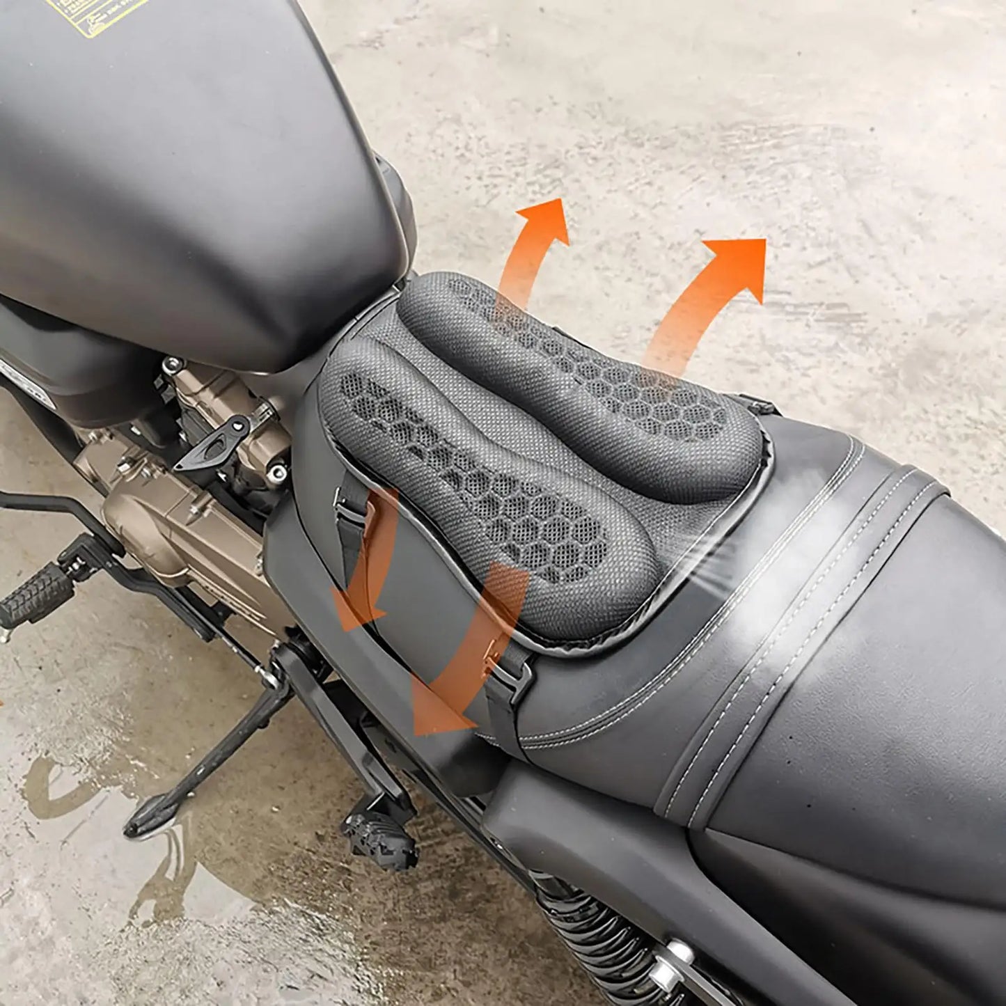 Motorcycle Gel Seat Cushion – 3D Honeycomb Breathable Pad