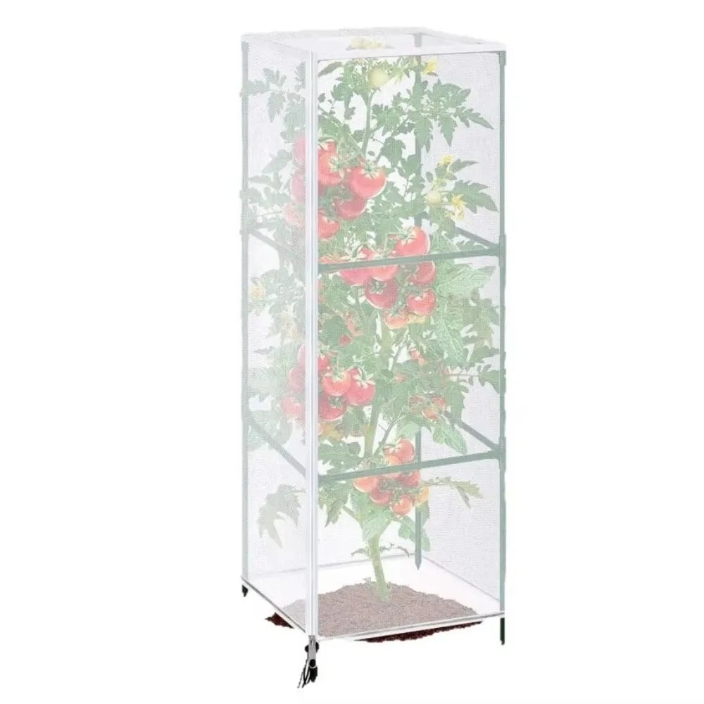 Fine Mesh Plant Netting Cover | Zipper Tomato Cage Net