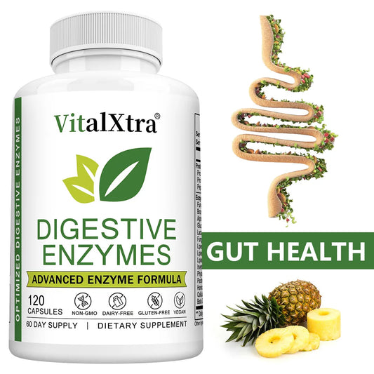 Digestive Enzymes Capsules - Most Essential Digestive Enzymes (Amylase, Lipase, Bromelain, Lactase, Cellulase, Invertase) Peaceful Pleasures Health and Wellness