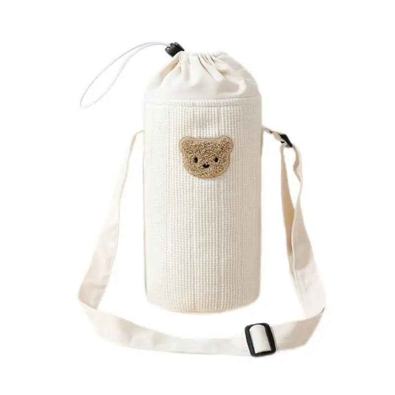 Cute Bear Baby Bottle Bag | Portable Cotton Travel Carry Case